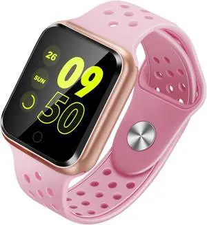 S226 Smart Watches Watch IP67 Waterproof band Heart Rate Blood Pressure Bluetooth Sport Smartwatch for iPhone apple Android IOS (Pink)