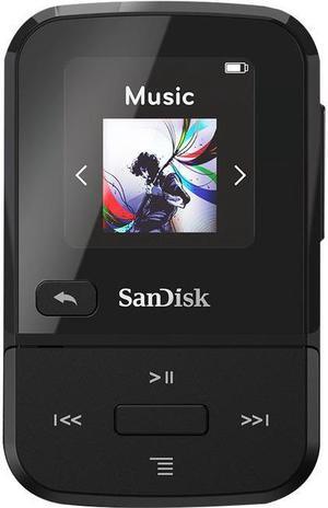 SanDisk 16GB Clip Sport Go MP3 Player Black  LED Screen and FM Radio