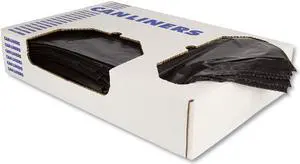Linear Low-Density Can Liners 10 gal 0.55 mil 24 x 23 Black 500/Carton H4823HK