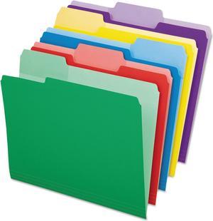 Pendaflex 84370 File Folders- Erasable Tabs- 1/3 Cut- Top Tab- Letter- Assorted- 30/Pack