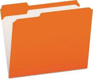 Pendaflex Reinforced Top Tab File Folders 1/3 Cut Letter Orange 100/Box