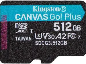Kingston Canvas Go! Plus 512 Gb Class 10/Uhs-I (U3) Microsdxc
