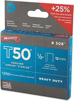 Arrow Fastener 1/2" Staple 50824 Unit: EACH Contains 4 per case