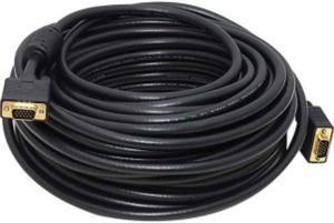 Monoprice Super VGA Cable - 75 Feet - Black | Male to Male With Ferrites For In-Wall Installation | Gold Plated, CL2 Rated