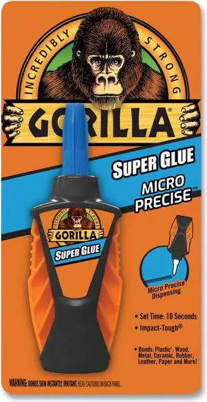 Gorilla Glue 102862CT Super Glue Micro Precise, 0.19 oz., Dries Clear, 4/Carton
