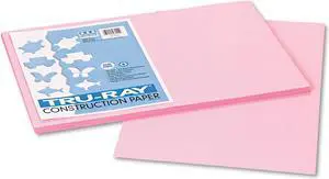 Tru-Ray Construction Paper, 76lb, 12 x 18, Pink, 50/Pack 103044