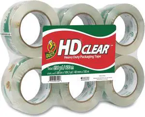 Duck Heavy-Duty Carton Packaging Tape 1.88" x 110 yards Clear 6/Pack 299016 - OEM