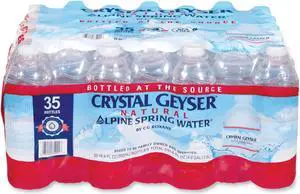 Crystal Geyser Natural Alpine Spring Water 16.9 oz Bottle 35/Carton 35001WDEP