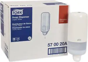 Elevation Liquid Skincare Dispenser 1 L Bottle; 33 oz Bottle 4.4" x 4.5" x 11.5" White