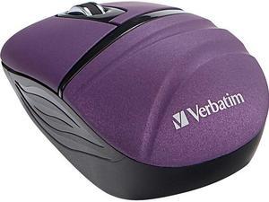 Verbatim Wireless Mini Travel Mouse, Commuter Series - Purple