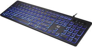 ADESSO AKB-139EB ADESSO 2X LARGE PRINT , ON AND OFF  ILLIMINATED BACKLIGHT USB KEYBOARD,  INTERNE