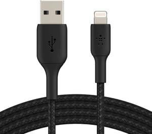 BELKIN CAA004bt2MBK Black Braided USB-C to Lightning Cable, Boost Charge MFi-Certified iPhone USB-C Cable