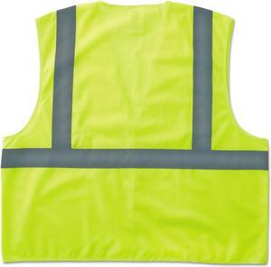 GloWear 8205HL Type R Class 2 Super Econo Mesh Safety Vest Lime Large/X-Large