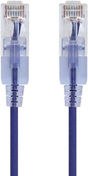 Monoprice Cat6A Ethernet Patch Cable - 1 Feet - Purple (10 Pack) Snagless RJ45 550Mhz UTP Pure Bare Copper Wire 10G 30AWG - SlimRun Series