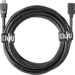 Club3D CAC-1325 16.4 ft. (5.0m) Black High Speed HDMI Extension Cable 4K60Hz M/F 5m/16.4 ft. 26 AWG Male to Female