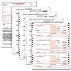 4-Part 1099-NEC Continuous Tax Forms, 8.5 x 11, 24/Pack 2299NEC