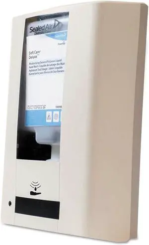 Diversey ntellicare Hybrid Dispenser for Soap/Sanitizer, 1200 mL/1300 mL, 13.38" x 13.38" x 12.24", White