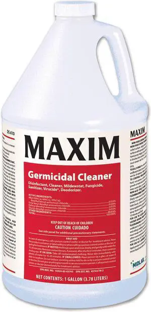 Midlab Inc. Germicidal Cleaner Lemon Scent 1 Gal Bottle 4/Carton 04100041