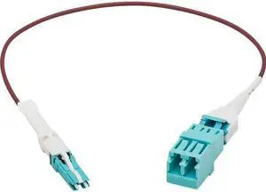 Tripp Lite 1ft Duplex MMF Fiber Optic Cable Adapter N822L-001-MF