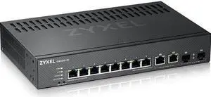ZyXEL 8-Port Gigabit L2+ Managed and Nebula Pro Cloud Managed Switch with 2 SFP Uplinks, GS2220-10
