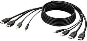 Belkin TAA DUAL HDMI/USB/AUD CBL, HDMI M/M; USB