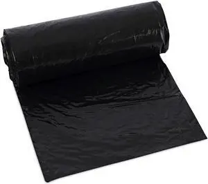 BoardWalk Waste Can Liners 16 Gal 24 x 32 Black 15 Bags/Roll 10 Rolls/Carton