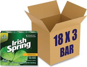 Irish Spring Original Deodorant Soap 3 Bars, 2 Pack (6 Total)