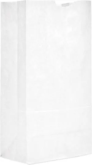 ZORO SELECT 51040 Grocery Bag Flat Bottom 20# White, Pk500