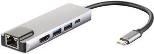 4XEM 5-in-1 HDMI, RJ-45, USB 3.0, USB-C Dock