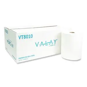 10 Inch TAD Roll Towels 1-Ply 10" x 700 ft White 6 Rolls/Carton VT8010 10 Inch TAD Roll Towels 1-Ply 10" x 700 ft White 6 Rolls/Carton VT8010
