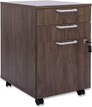 Essentials Mobile Pedestal File Left or Right 3-Drawers: Box/Box/File Legal/Letter Espresso 15.6" x 21.3" x 24.3" UN56981
