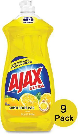AJAX CPC 44673 Dishwashing Detergent,28 oz.,Lemon,PK9