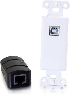 C2g Usb 2.0 Cat6 Extender 150Ft Decorator Wall Plate Transceiver To Box Receiver-Taa