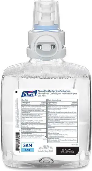 Purell Green Certified Advanced Refreshing Foam Hand Sanitizer For CS8 1200 mL Fragrance-Free 2/Carton 785102