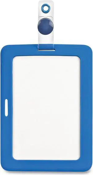 Myid Badge Holder, Vertical/horizontal, 3 5/8 X 2 1/4, Blue, 1/ea