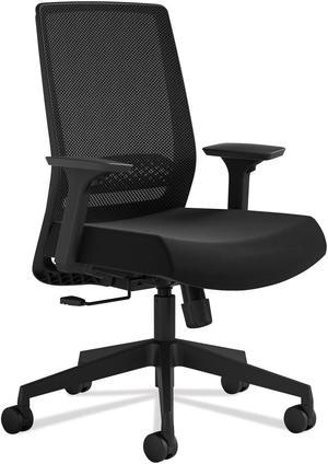 Safco Medina Basic Task Chair, Supports up to 275 lbs, Black, Each (SAF6830BMBL)