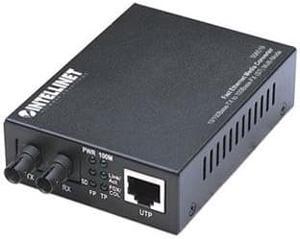 Intellinet Fast Ethernet Media Converter, 10/100Base-TX to 100Base-FX (ST) Multi-Mode, 2 km (1.24 mi)