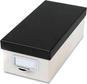Oxford Index Card Storage Box Holds 1000 Cards Marble White/Black 406350