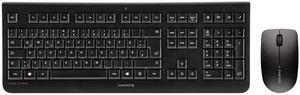 Cherry DW 3000 105+4 Keyboard & 3BTN Wireless Mouse Black