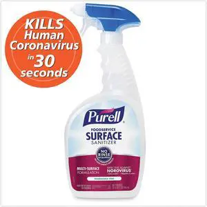 Foodservice Surface Sanitizer Fragrance Free Capped Bottle with Spray Trigger 6/Carton 334106