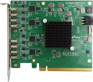 HighPoint RocketU 1388C PCI-Express 3.0 x16 8-Port USB 3.2 Controller HighPoint RocketU 1388C PCI-Express 3.0 x16 8-Port USB 3.2 Controller