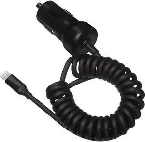 4XEM 8 Pin Lightning Car Charger Black for iPod/iPhone/iPad 4X8PINCHRGBK