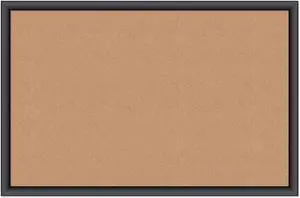 U Brands Cork Bulletin Board 36"x24" Black Wood Frame