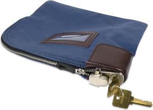 FABRIC DEPOSIT BAG, LOCKING, 8.5 X 11 X 1, NYLON, BLUE