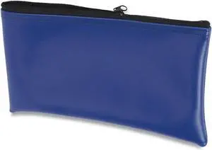 FABRIC DEPOSIT BAG, 6 X 11 X 1, VINYL, BLUE