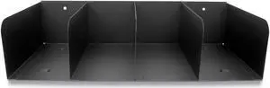 Controltek Trays, 4 Compartmens, 16 x 8 x 4, Black