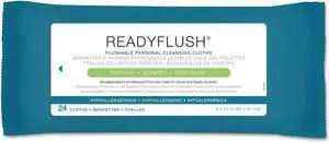 ReadyFlush Biodegradable Flushable Wipes 8 x 12 24/Pack 24 Pack/Carton MSC263810