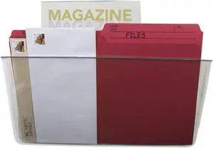 STOREX Wall File Letter 13 x 7 Single Pocket Clear 70213U06C