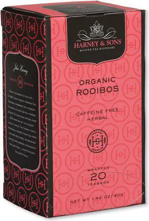 PREMIUM TEA, ORGANIC ROOIBOS HERBAL TEA, INDIVIDUALLY WRAPPED TEA BAGS, 20/BOX PREMIUM TEA, ORGANIC ROOIBOS HERBAL TEA, INDIVIDUALLY WRAPPED TEA BAGS, 20/BOX