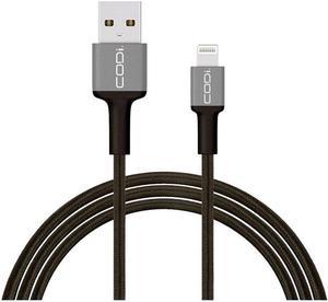 Codi 6' Braided Nylon USB-A to MFI Lightning Charge & Sync Cable A01070